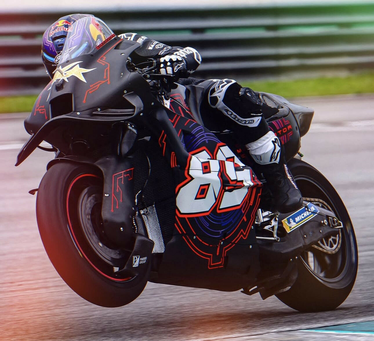 Jorge Martin on his Aprilia RS-GP25 at Sepang, in Malaysia. Photo courtesy Aprilia Racing Team.