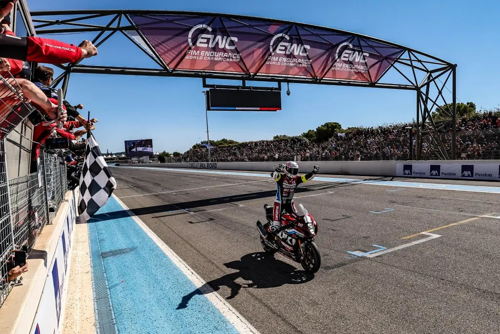 Yoshimura SERT Motul (12) won the Bol d'Or 24-hour race and the 2024 FIM Endurance World Championship. Photo courtesy FIM EWC.