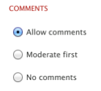 allow comments