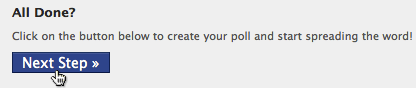 fb poll click on next step button