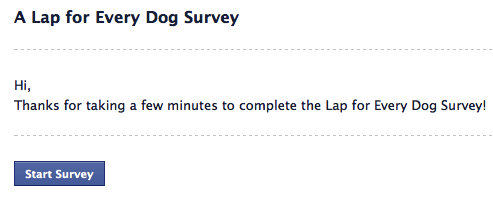 first page of fb survey