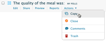 hover over title actions copy