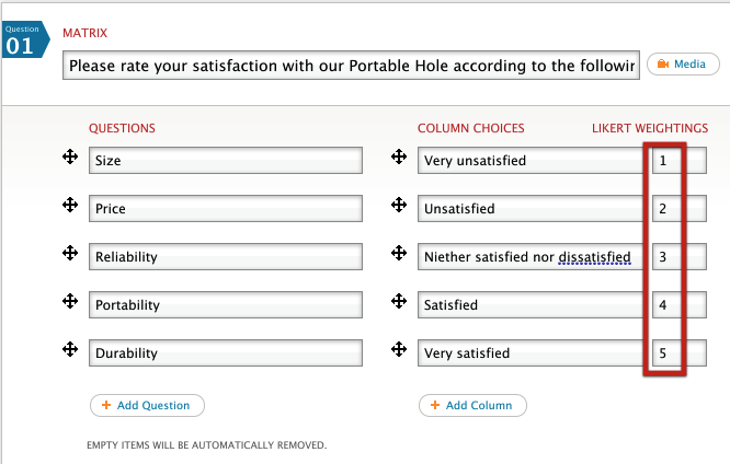 Likertquestionsetupwithweightings