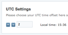 UTC Settings UTC Settings