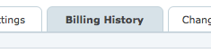 Billing history tab