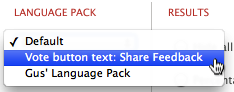 select language pack from the list