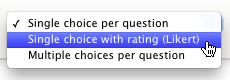 TightSelectLikert The Likert dropdown menu in Polldaddy